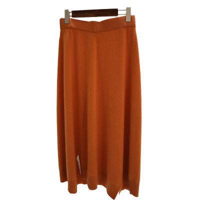 China Elegant Style Women's Anti-wrinkle Winter Lady Cashmere Knitted Half Skirt Dress for sale