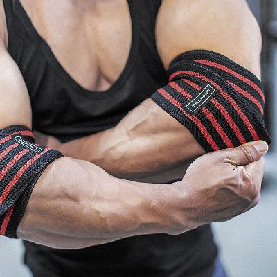 China Popular Product Comfortable Breathable Adjustable Elasticity Wrap Elbow Pad Bandage Weightlifting Bench Press Gym Booster Belt Elbow Pad for sale