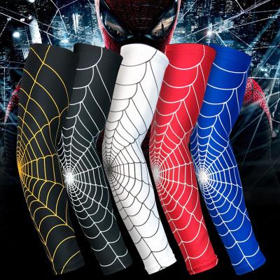 China Spiderman Armguard Adjustable Breathable Breathable Badminton Sports Elasticity Elbow Sleeve Cycling Guard for sale