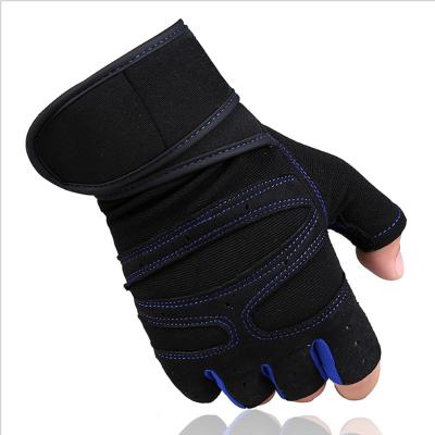 China Sports Wear-resistant Breathable Dumbbell Anti-skid Half Finger Gloves Wristband Cycling Gloves for sale