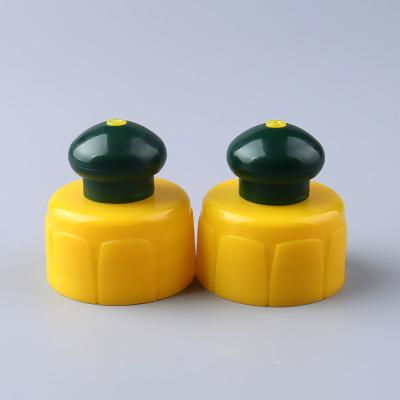 China Personal Care Source Factory Wholesale 28mm Bottle Plastic Push-Pull Caps Flip Top Cover For Shampoo Body Lotion for sale