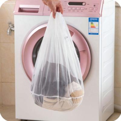 China 3 Size Drawstring Traditional Bra Underwear Bangs Logo Laundry Washing Net Bag Custom Foldable Household Clothes Laundry Care Accessories for sale