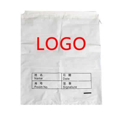 China Modern Wholesale Dio Degradbale LDPE Hotel Laundry Bag Disposable Transparent Hotel Laundry Bags for sale