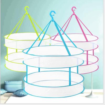 China Durable Hanging Eco-Friendly Home Basket Good Quality Laundry Baskets Lingerie Fabric Storage Large Round Mesh Laundry Basket for sale