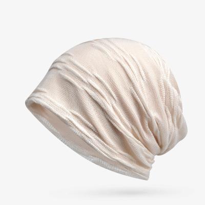 China Factory Supply Lace COMMON Soft Thin Mesh Sweat Absorbing Beanie Hats Women Street Style Summer Beanie Hats Women for sale