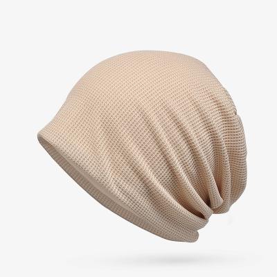 China COMMON Factory Direct Capping Breathable Sweat Knitted Summer Women Plain Dyed Beanie Hats Bandanas for sale