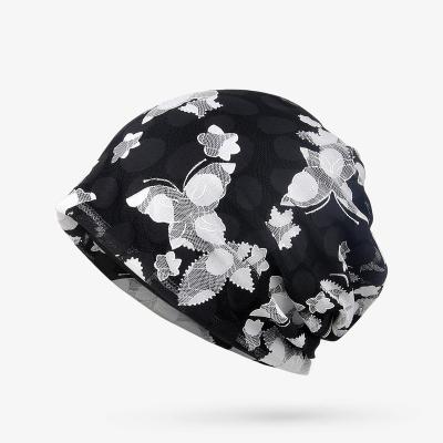 China COMMON Have Running Women's Spring And Summer Butterfly Lace Hollow Mesh Fashion Breathable Beanie Hats for sale