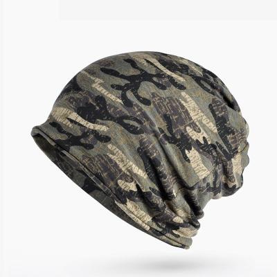 China COMMON Have Men's and Women's Camouflage Elastic Outdoor Riding Baotou Scarf Beanie Common Dual-Use Hats for sale