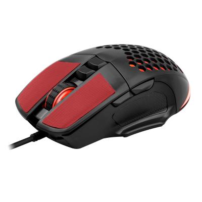 China Lightweight Gaming Mouse Honeycomb Design PC Computer Gaming Human Ergonomic Cable Mouse for sale