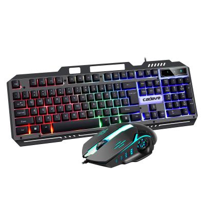 China Anti-ghosting Gaming Keyboard and Mouse Sets Rainbow Usb Gaming Keyboard +Optical Rainbow LED Backlit Ergonomic Gaming Mouse for sale