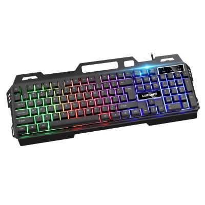 China Anti-ghosting Gaming Keyboard Rainbow LED Backlit Wired Keyboard for sale