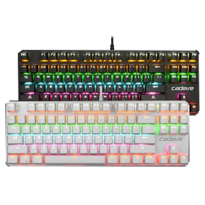 China Anti-fall 87 Keys RGB Mechamical Backlit Gaming Keyboard For Gaming Gamer for sale