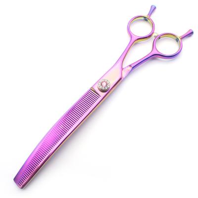 China Dogs Grooming Dog Shears Professional Curved Thinner Scissors 440C Stainless Steel Hair Scissors For Pet for sale