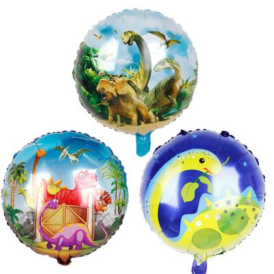 China Party Supplies Dinosaur Themed Party Supplies Dinosaur 18inch Foil Balloons For Jurassic Party Decorations for sale