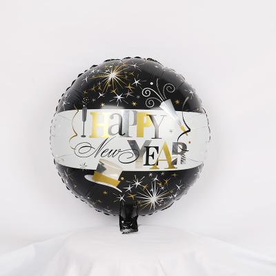 China Party Supplies Happy New Year Party Decorations 18inch Helium Foil Balloons For 2020 Party Supplies for sale