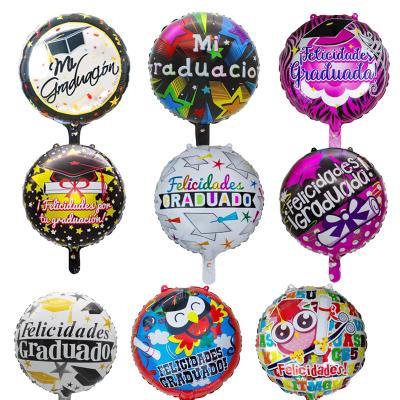 China Party supplies 18inch spanish graduation foil balloons Felicidades de globos españolas de graduado for graduation party supplies for sale