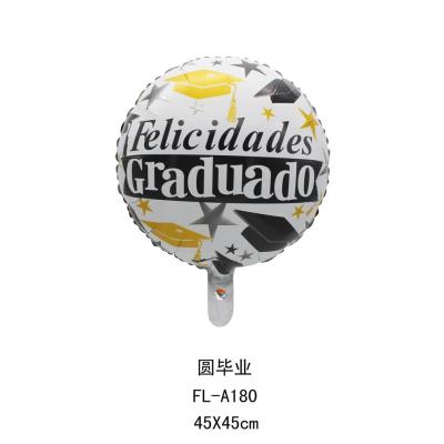 China Party Supplies Spanish Graduation Graduation Foil Balloon 18 inch globos de papel de for Graduation Party Supplies for sale