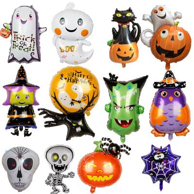 China Halloween Day Halloween Foil Balloons Pumpkin Black Cat Ghost Witch Balloon Halloween Party Decorations Toys for sale