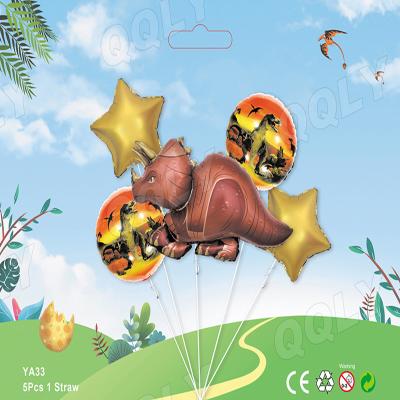 China Hot Selling Dinosaur Party Decorations Foil Dinosaur Balloon Animal Party Decorations Kids Toys Dinosaur Balloon for sale