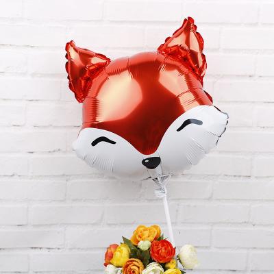 China Party decorations 18 inch fox foil balloons for happy birthday party decorations animal globos kds toy for sale