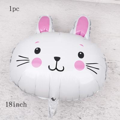 China Party decorations 18 inch bunny foil balloons for easter day party supplies animals foil globos kds gifts for sale