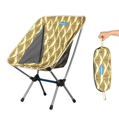 China Modern Outdoor Custom Lightweight Moon Folding Camping Chair For Traveling for sale