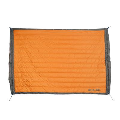 China Outdoor Portable 5-in-1 Super Soft Camping Folded Waterproof Puffy Down Packable Blanket for sale