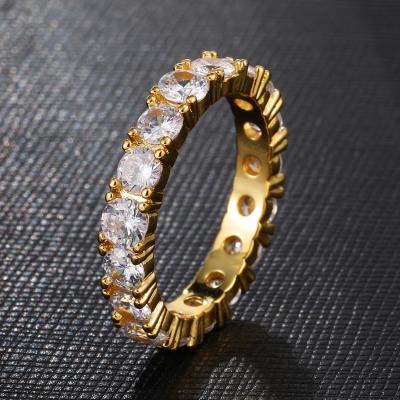 China Simple Comfort Fit MJ Jewelry Hip Hop Rhinestone Big Ice Out Ring for sale