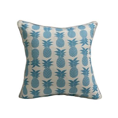 China Fashion Decor Pineapple Style Waterproof Garden Sofa Outdoor Waterproof Spotlight Blue Sky Scatter Pillow Cushion for sale