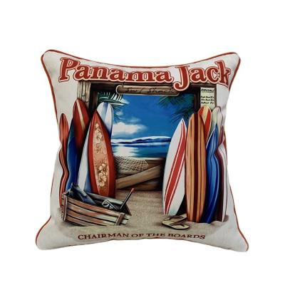 China Waterproof Outdoor Waterproof Decorative Fabric Washable Beach Garden Tile Cushion Cover for sale