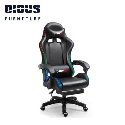 China (Size) Dious Factory Modern Design Adjustable Breathable Gaming Chair RGB Computer Game Table and Chair Set for sale