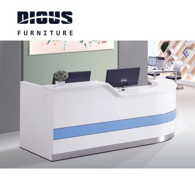 China Dious Style Modern Reception Desk Hot Sale Industrial High Quality Small Counter Reception Desk Front Desk for sale