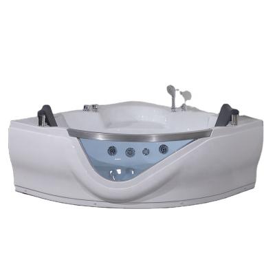 China Single Skirt 1.5m Acrylic Two Person Hydromassage Jacuzzi Massage Whirlpool Spa Bathtub For Couples for sale