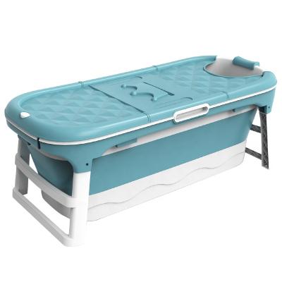 China 143CM Portable Plastic Adult Bathtub Folding Bathtub Viable Freestanding Bucket Barrel Plastic Adult Foldable Bathtub for sale