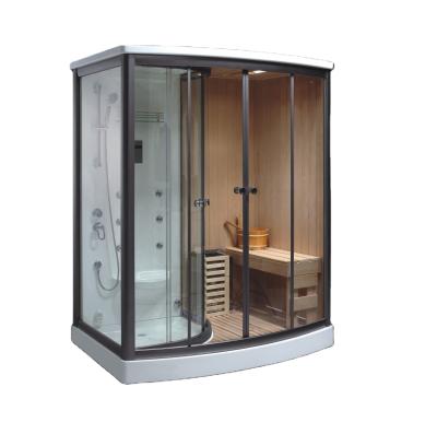 China Computer control panel modern design portable sauna and steam room combined, luxury steam shower with sauna room for sale