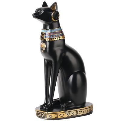 China Ancient Collectible Resin Cat Sculptures from China Bastet Egypt for Lucky Meaning for sale