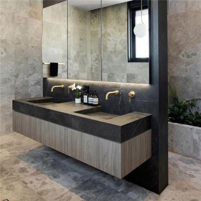 China SJUMBO Durable Modern Wooden Bathroom Vanity Double Sink Waterproof Bathroom Cabinet for sale