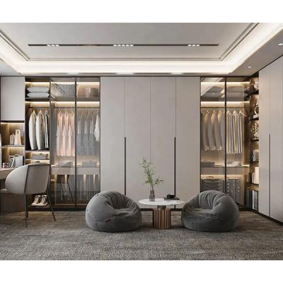 China Durable Australia Standard Sliding Door Closet Large Wardrobe Room Glossy Wardrobe for sale