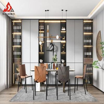 China Customized Classic Solid Wood American Style Customized Size Modular Wine Cabinet for sale