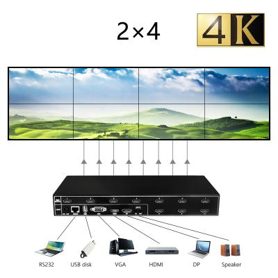 China Multi Signal 4K 2X4 Video Wall Controller 1x8 1x9,1x10 2x5 Splicing TV Wall Controller Video Wall Processor for sale