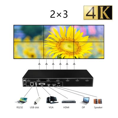 China Multi Signal 4K 2X3 Video Wall Controller 1x5 1x6 1x7 2x3 Splicing TV Wall Video Wall Controller Video Processor for sale