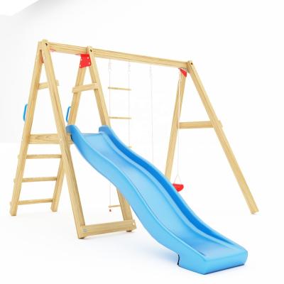 China 3-10 Years Swing Set High Quality Outer Rise Frame With Slide for sale