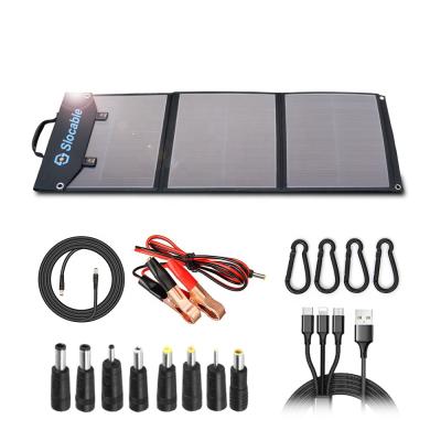 China Hot Selling 105 Watt Slocable Portable Solar Panel with Kickstand for RV Camping 125mmx125mm for sale