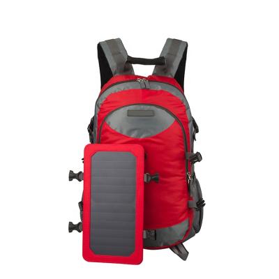 China Waterproof Outdoor Solar Charger Bag Emergency Slocable Solar Backpack With 6.5W Solar Panel for sale