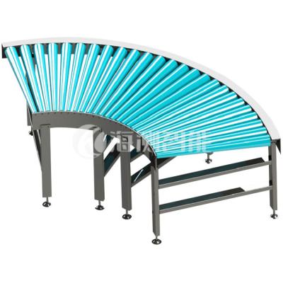 China 90 Degree Arc Rotary Conveyor Furniture Plate Conveyor Rack Roller Transfer Frame 45m/min for sale