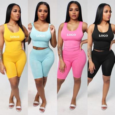 China Breathable Super Elastic Shorts Set Summer Workout Quick Dry Suit Seamless High Waist Yoga Gym Fitness 2 Pieces Set Women for sale