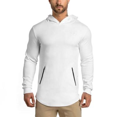 China OEM Logo Thin Athletic Plus Size Workout Fitness Breathable Custom Gym Sports Slim Fit Hoodies For Men for sale