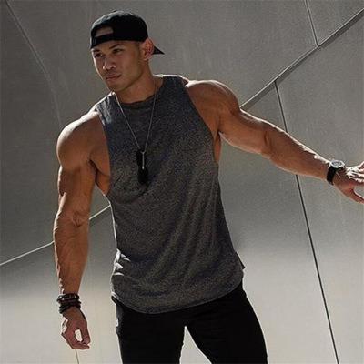 China Breathable OEM Custom Mens Sports Invest Muscle Bodybuilding Plus Size T-Shirts Loose Fit Stringer Training Tank Tops for sale