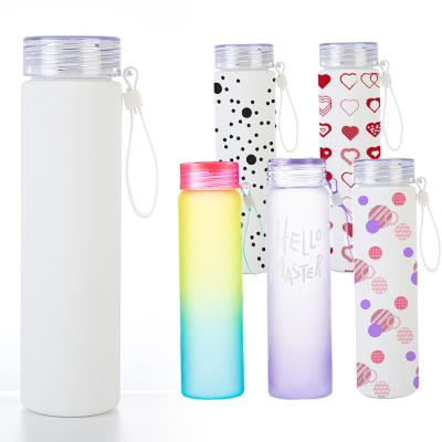 China BPA Free Custom Single Wall Plastic Bottle Multicolor Drinking Bottle Viable Frosted Plastic Water Bottle for sale