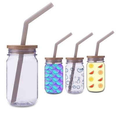 China Beverage Mason Jar High Quality Multifunction Stocked 301-400ml Plastic Mini Custom Mason Jars for sale